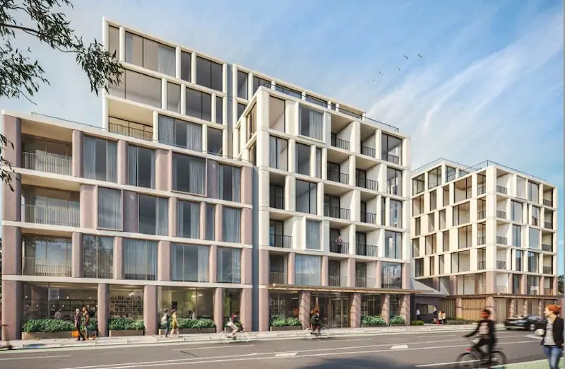 Render of Mirvac's proposed 699 Park Street in Princes Hill, part of the Princes Park precinct in Brunswick